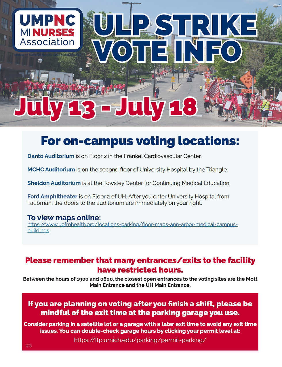 ULP Strike Vote Info