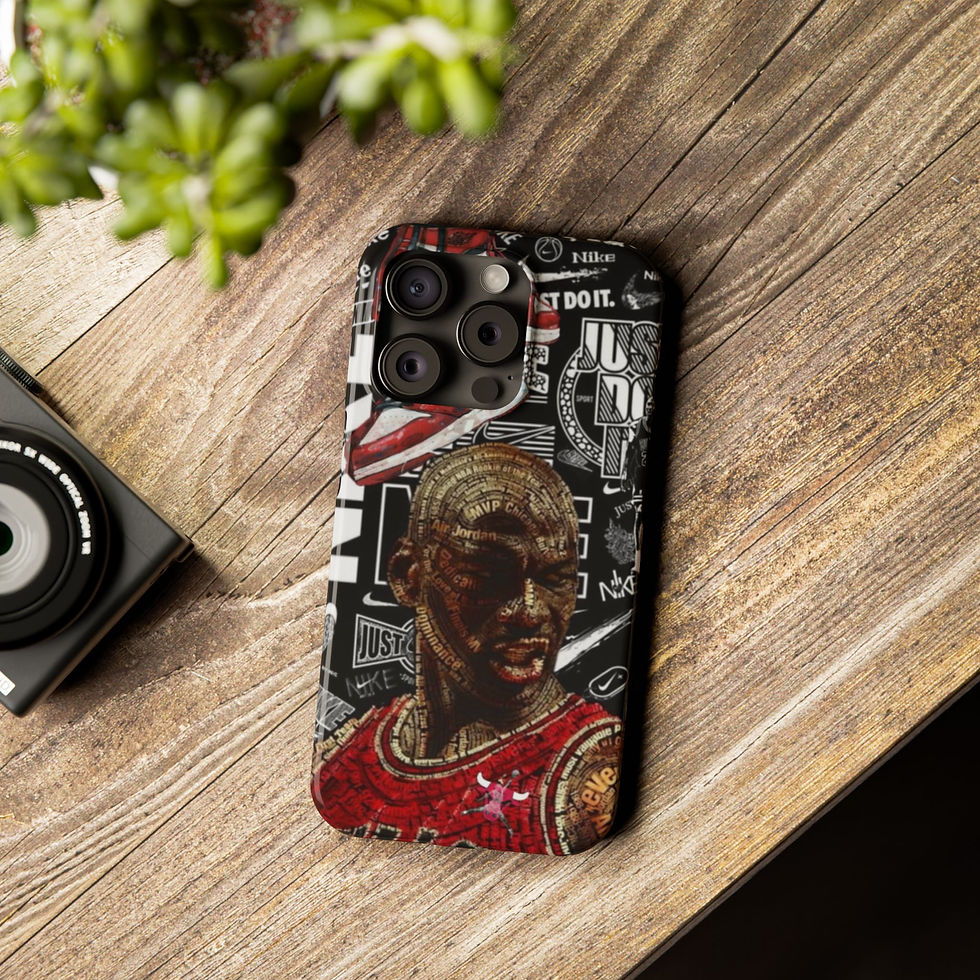 Thumbnail: Basketball Legend Slim Phone Case — Collage 'Just Do It' MJ Design