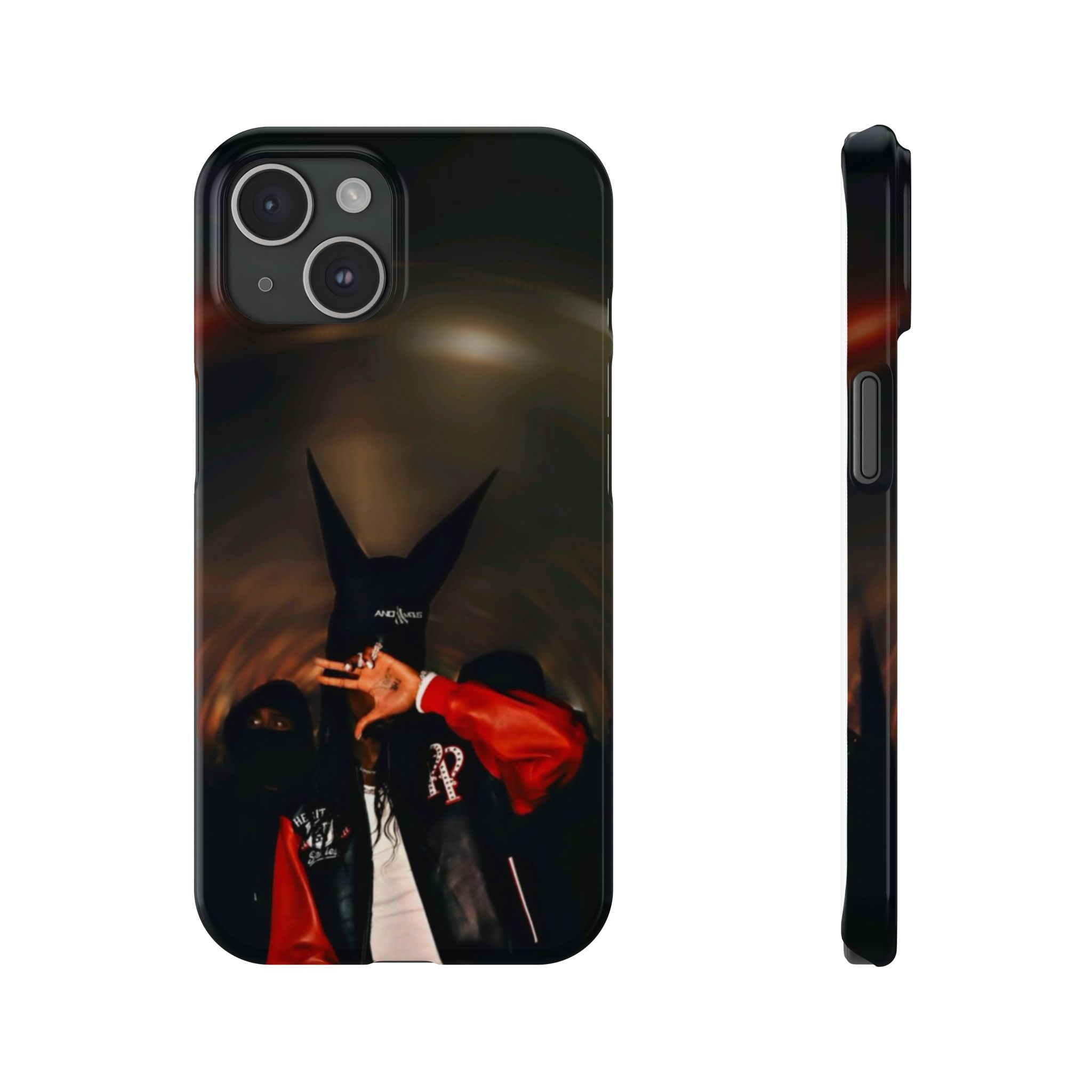 Slim Phone Case with Moody Concert Couple Design