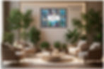 Coral Reef Collection art in a waiting room, vibrant coral-inspired wall art to soothe and relax visitors.