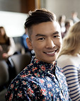 Smiling Student in Lecture