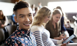 Smiling Student in Lecture