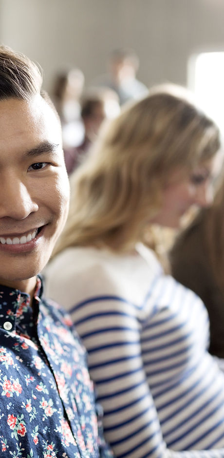 Smiling Student in Lecture