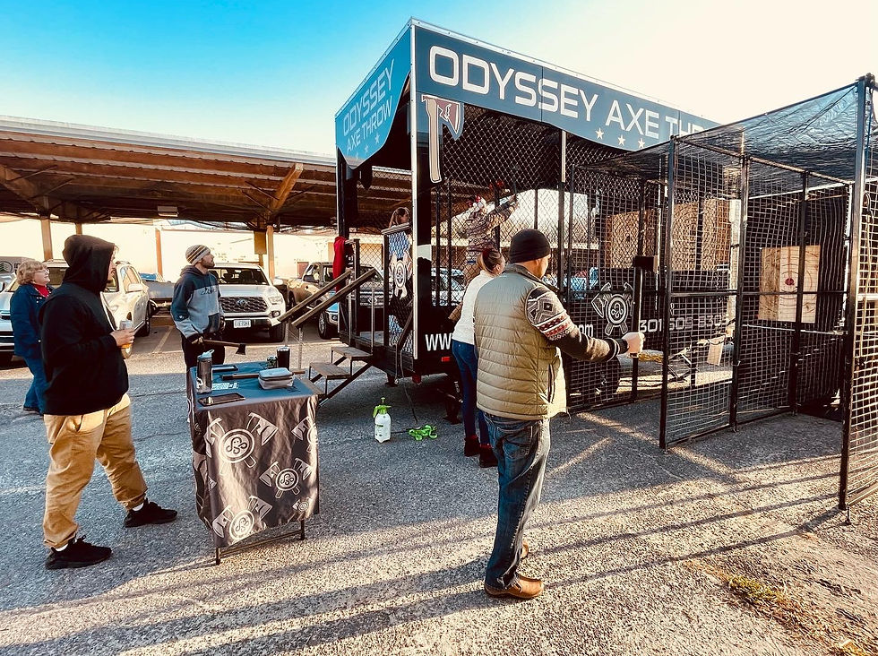 Mobile Axe Throwing Trailer in Columbia Maryland
