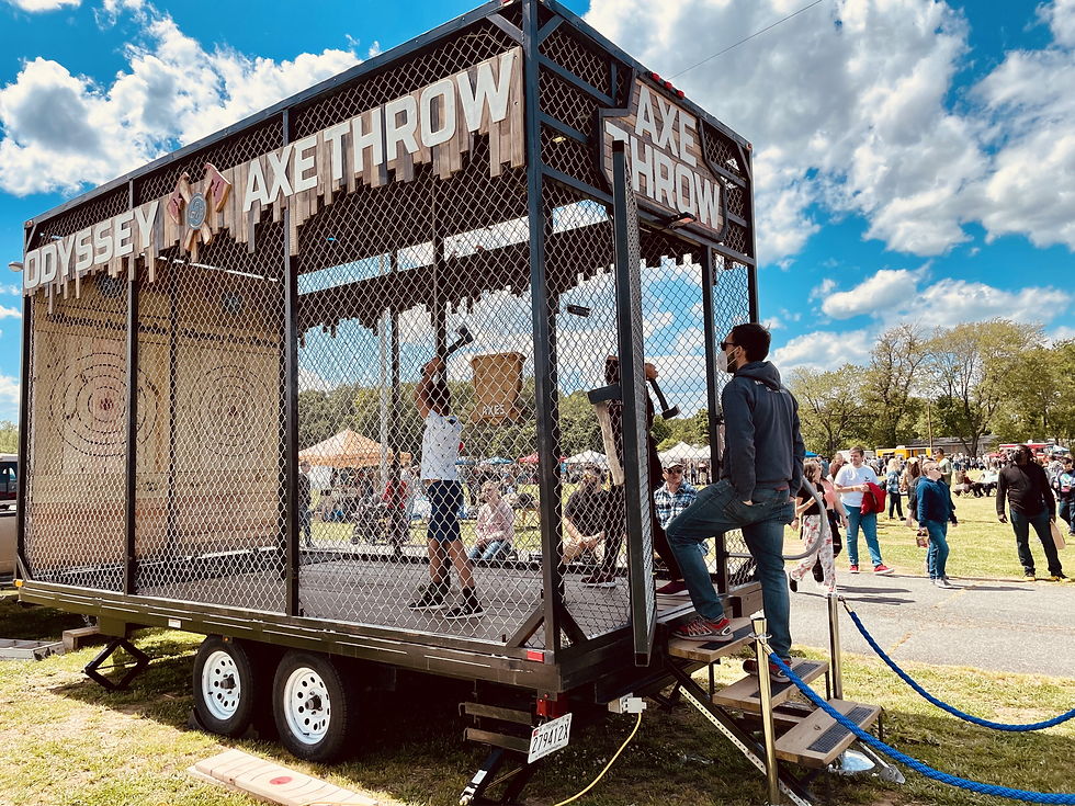 Mobile Axe Throwing at Event in Ellicott City, Maryland