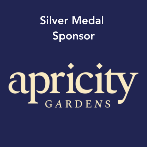 Silver Medal Sponsor, apricity GARDENS logo