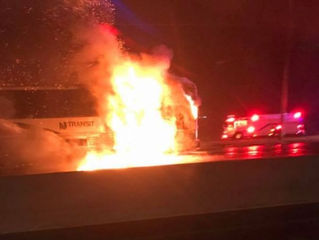 NJ Transit Bus Fire