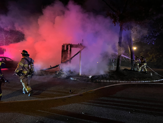 Waste Shed Burns at the Glens