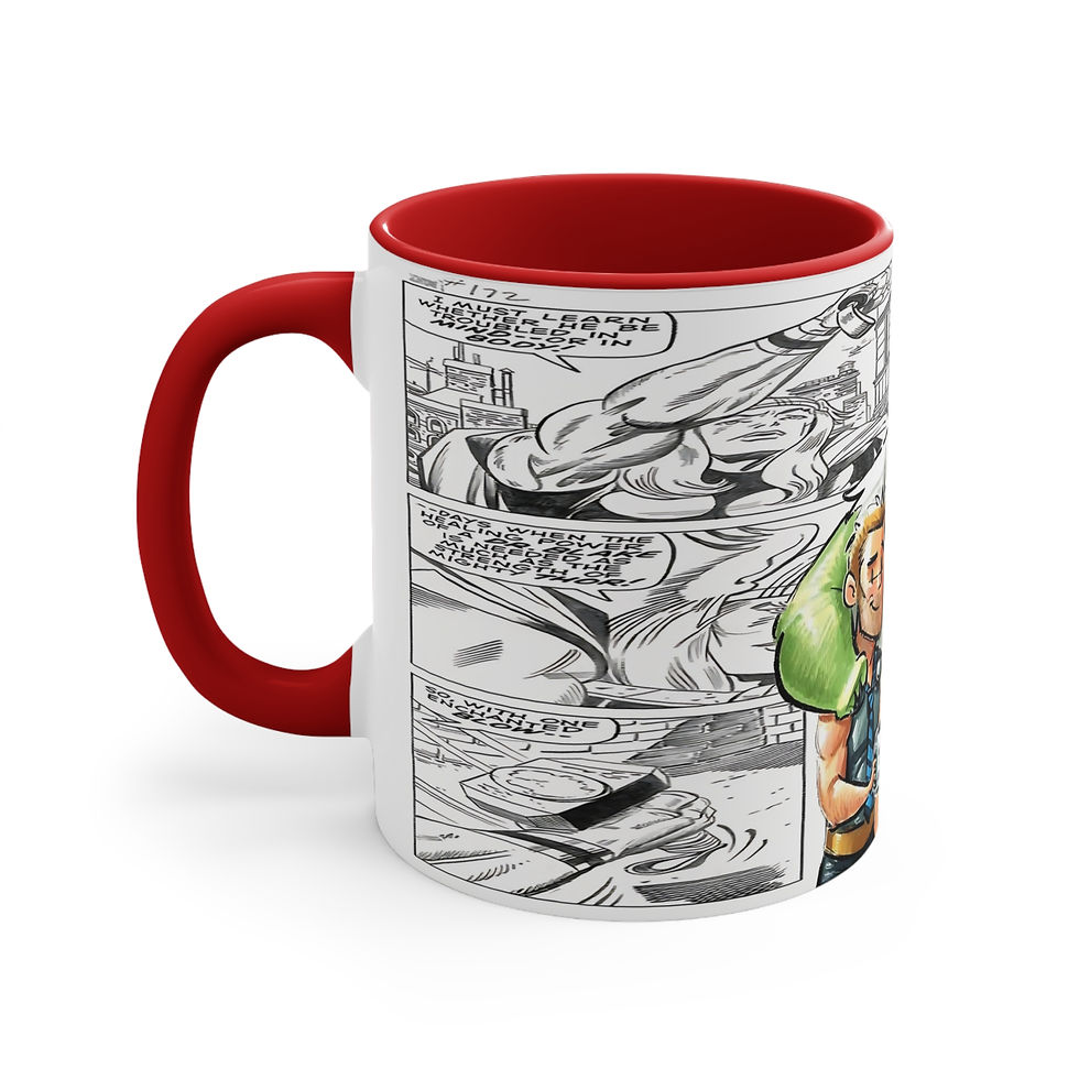 Miniatura: Retro Comic Monster Accent Mug
