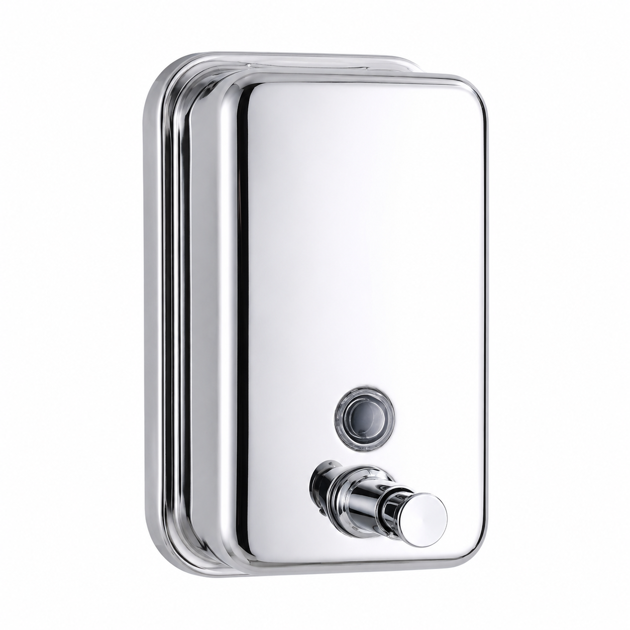 DISPENSADOR DE JABON LIQUIDO DE 500 ML DE ACERO INOXIDABLE CROMADO SUS304 - X10 