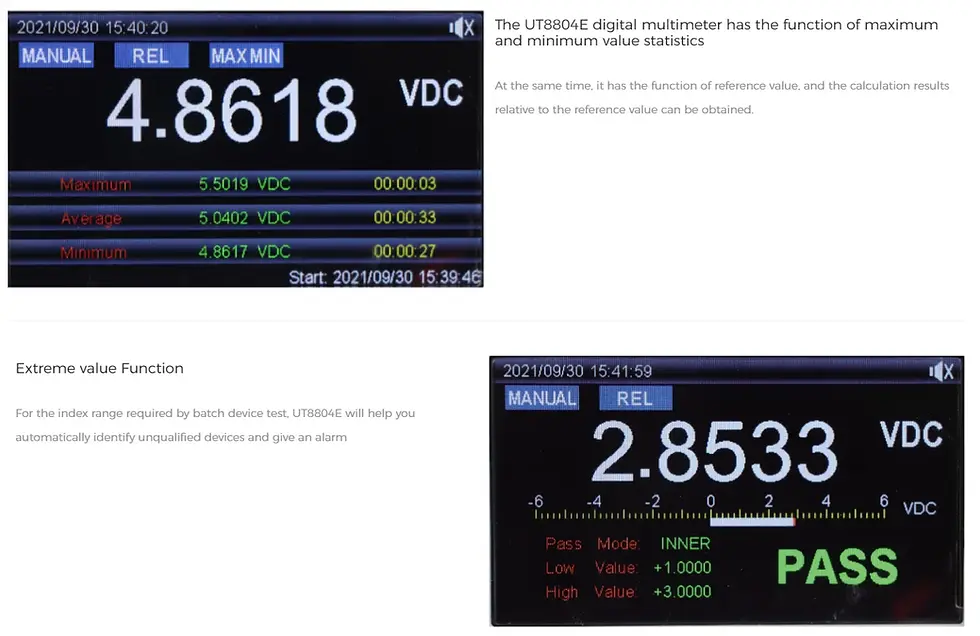 Miniature : Multimètre de table UT8804E - 60000pts