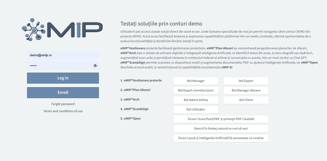 5 solutii demo de la eMIP