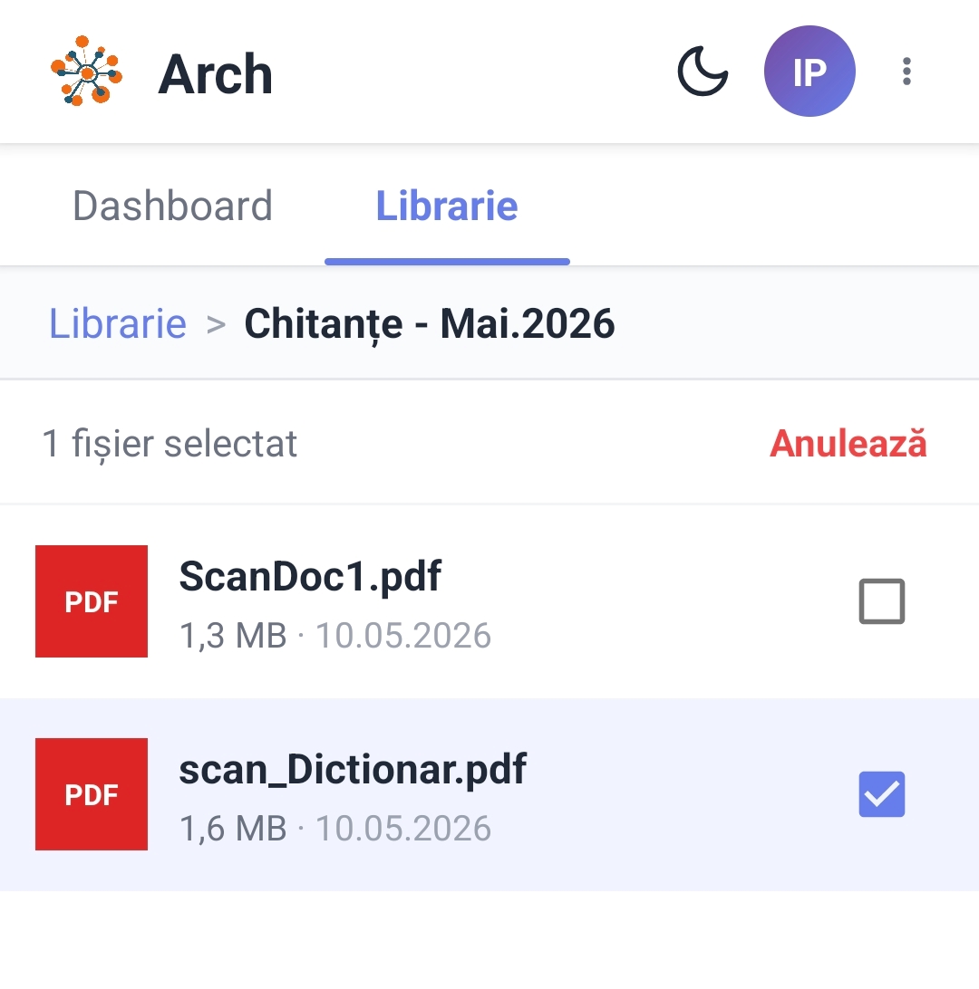 Prezentarea unei structuri de directori / documente din ”Libraria User”