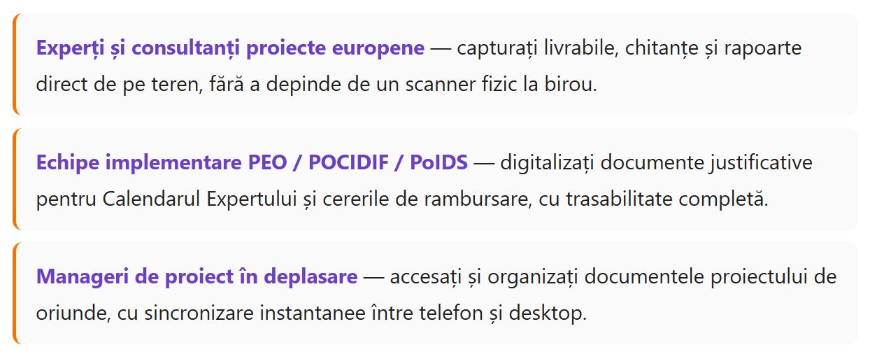 eMIP®Arch - Utilizatorii cărora ne adresăm cu aceasta soluție inovativă.