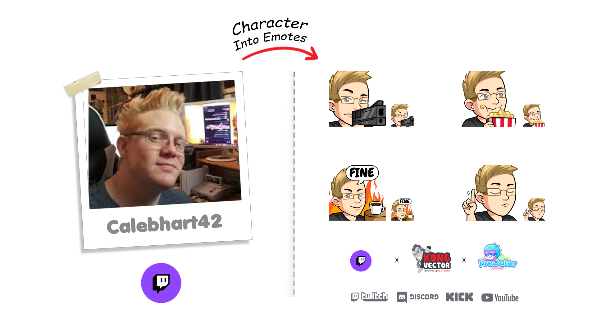 Calebhart42 Vector Style Free Emotes Pack