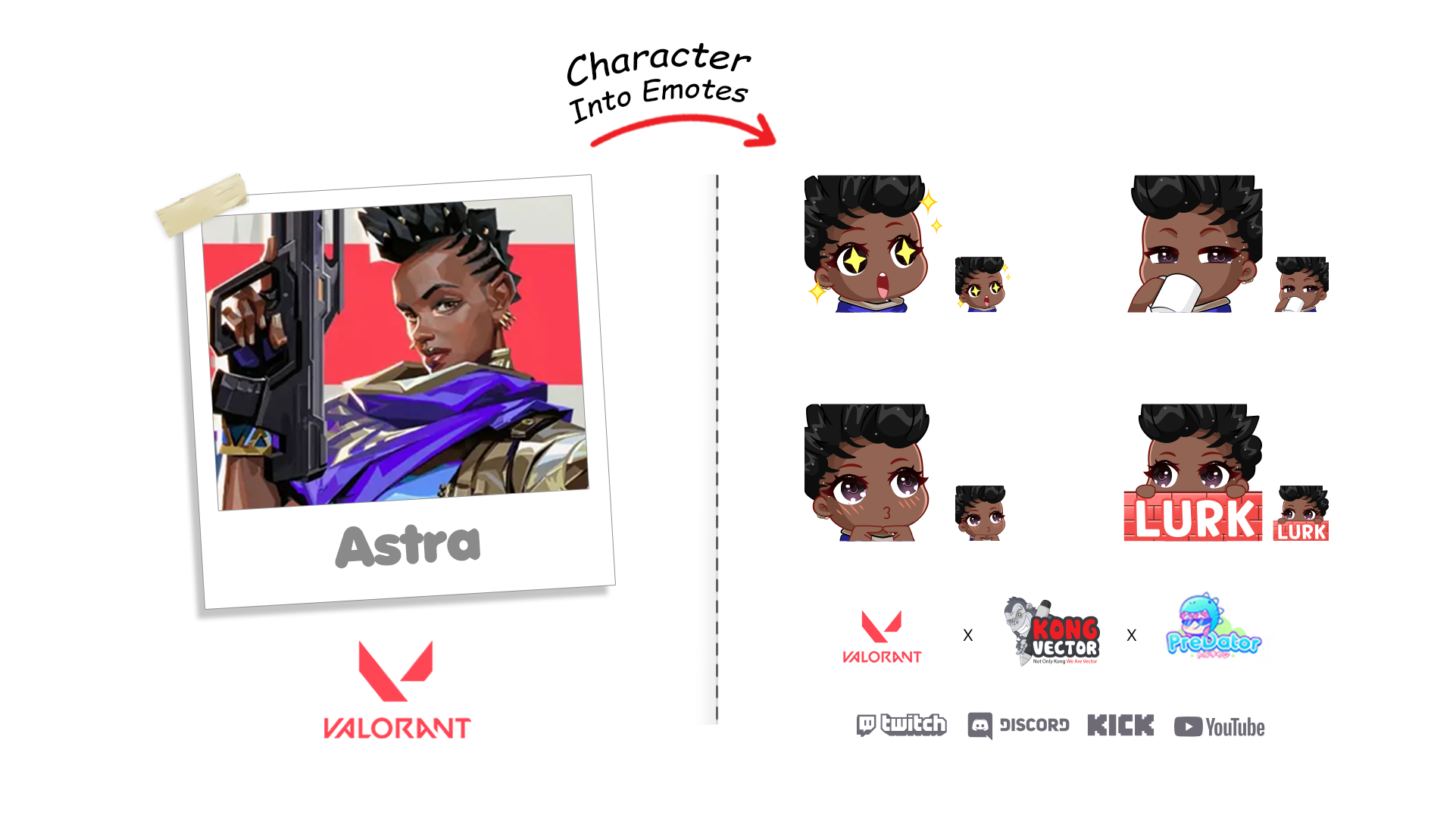 Astra Valorant Chibi Style Free Emotes Pack - Set 1
