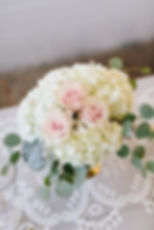 Blush and cream table centerpiece