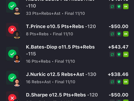 For as poorly as I picked yesterday we ended out ok