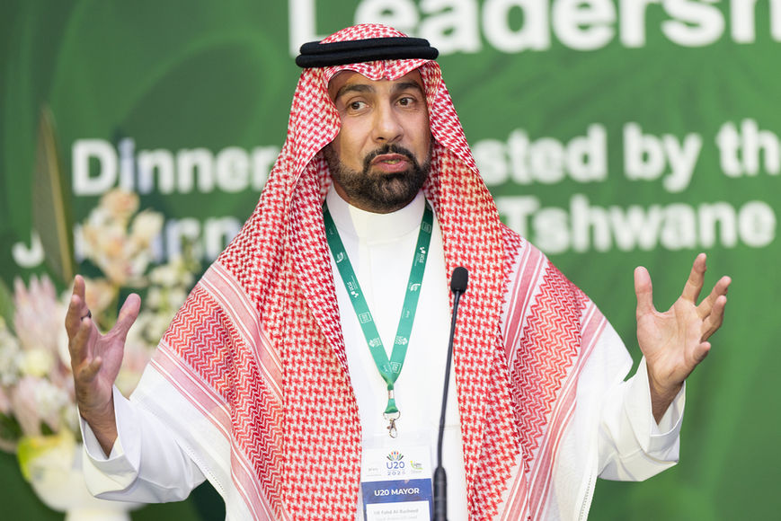 H.E. Fahd Al-Rasheed, Head of the Saudi Arabian Delegation to the Urban 20, at the launch of the Master in City Administration educational initiative.
