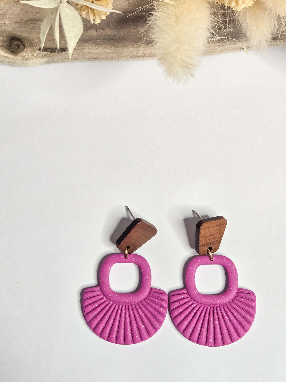 Thumbnail: Mia-Boucles d'oreilles en argile polymère