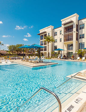 Completed multifamily construction project in Naples, Florida.