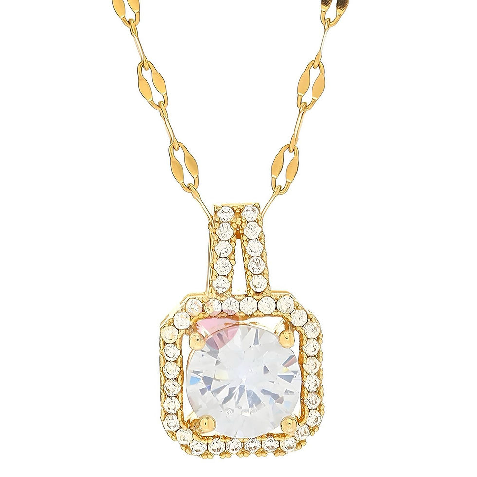 CLASSY18K GOLD PLATED NECKLACE, INTENSITY