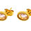 Thumbnail: 18K GOLD PLATED STAINLESS STEEL ROUND  EARRINGS STUD, INTENSITY