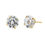 Thumbnail: .92 ct Solid 14K Yellow Gold 5mm Round Cut Clear Sapphire Earrings
