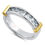 Thumbnail: Sterling Silver Men's Two Tone Yellow Gold Wedding Band Ring