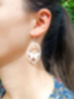 boucles d'oreilles, boucles d'oreilles naturelles, bijoux en pla, pla boucles d'oreilles papillons