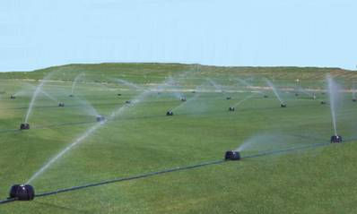 K-Line irrigation on a sod farm