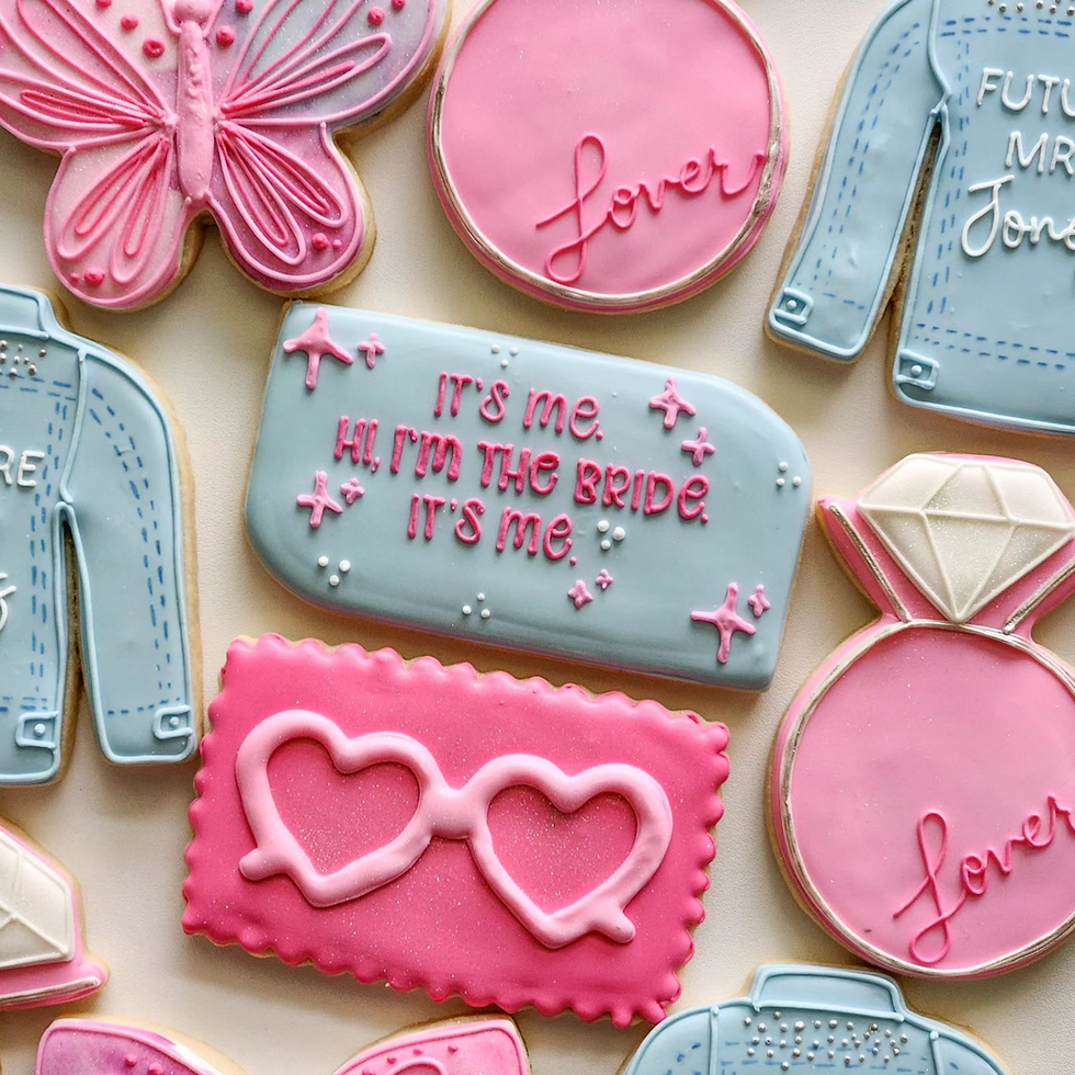 taylor swift themed cookies for bride