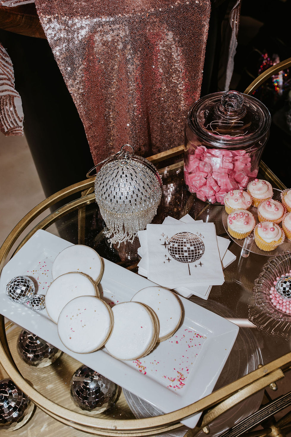 disco bach party cookies