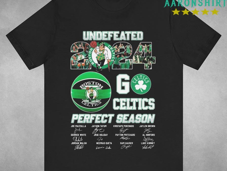 Boston Celtics Team Baseball Undefeated 2024 Go Celtics Perfect Season Signatures Shirt