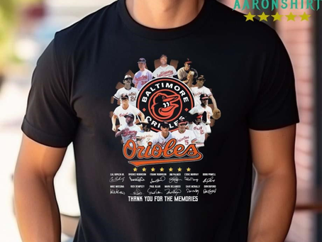 Baltimore Orioles Baseball Legends Squad Thank You Signatures Shirt