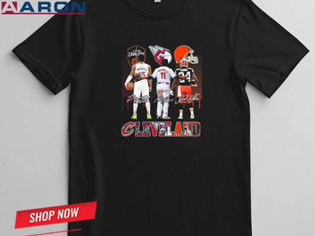AaronShirt LLC - Cleveland Cavaliers – Cleveland Browns – Cleveland Guardians Signatures T-Shirts