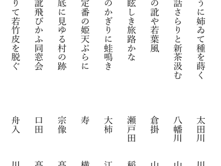 5月支部秀句