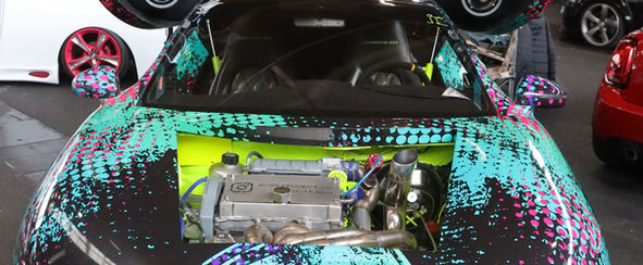 Modifizierter Audi R8 mit Soundanlage