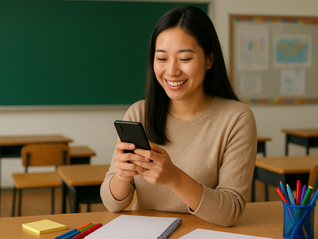 AllSet Instructor engages in a Set for Success module on their mobile device.