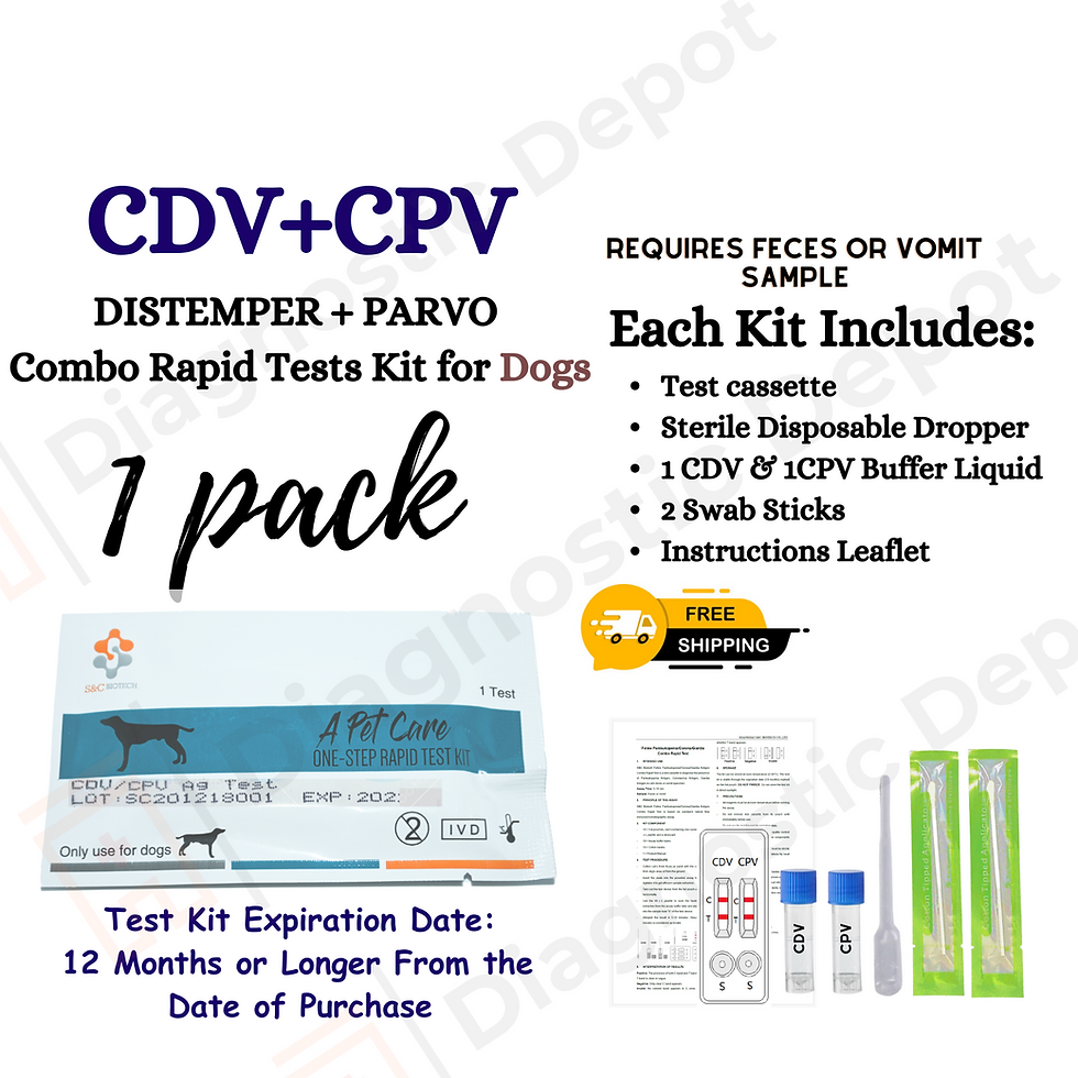 Thumbnail: DISTEMPER + PARVO Combo Test Kit for Dogs