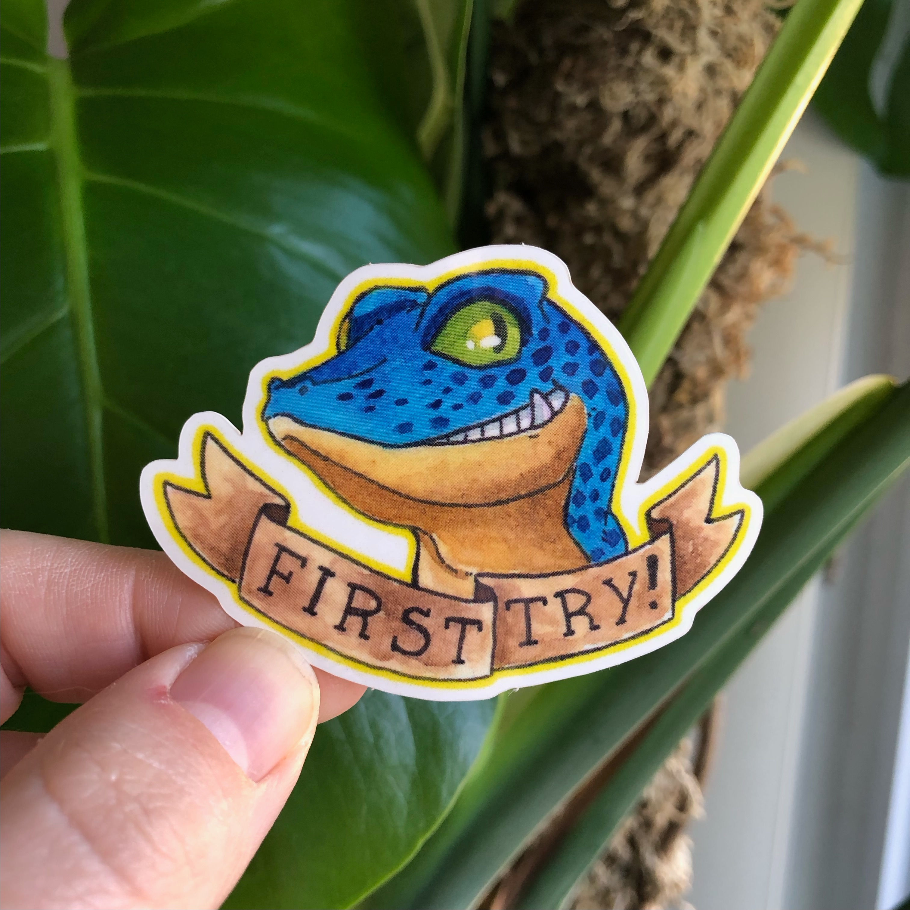 BlueLizardJello "First Try!" Collaboration Sticker