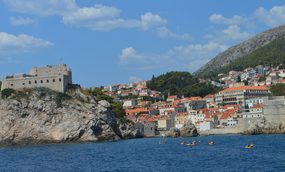 Sailing past Dubrovnik