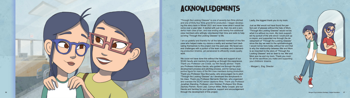 The Art of Through the Looking Glasses - Acknowledgements Spread