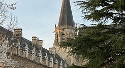 vue du clocher de l'Abbaye Saint-Martin de Ligugé