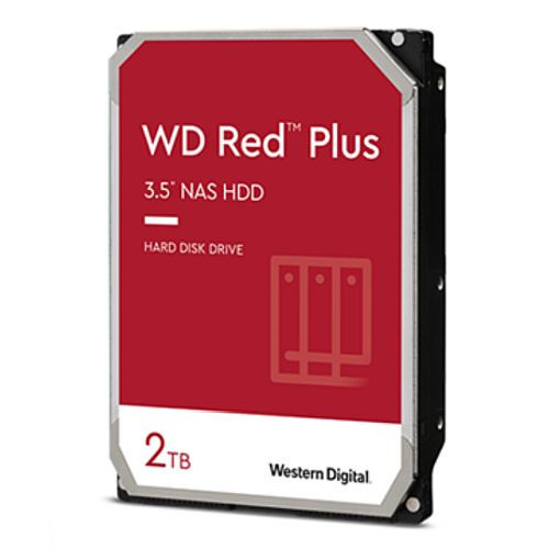 WD 3.5 2TB SATA3 Red Plus NAS Hard Drive 5400RPM 64MB