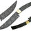 Thumbnail: 440 - Damascus Skinner Knife Blank & Leather Belt Sheath.