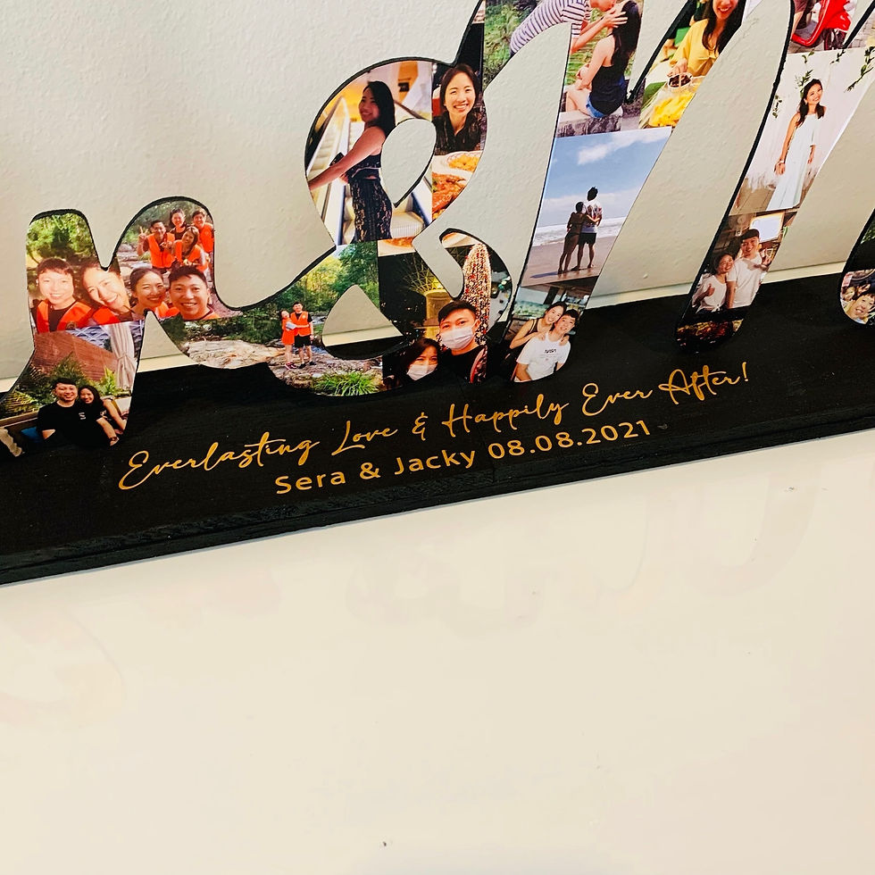 Thumbnail: Mr&Mrs Plaque(w stand)- Add Text/Images