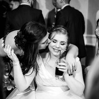 bride enjoying her wedding day