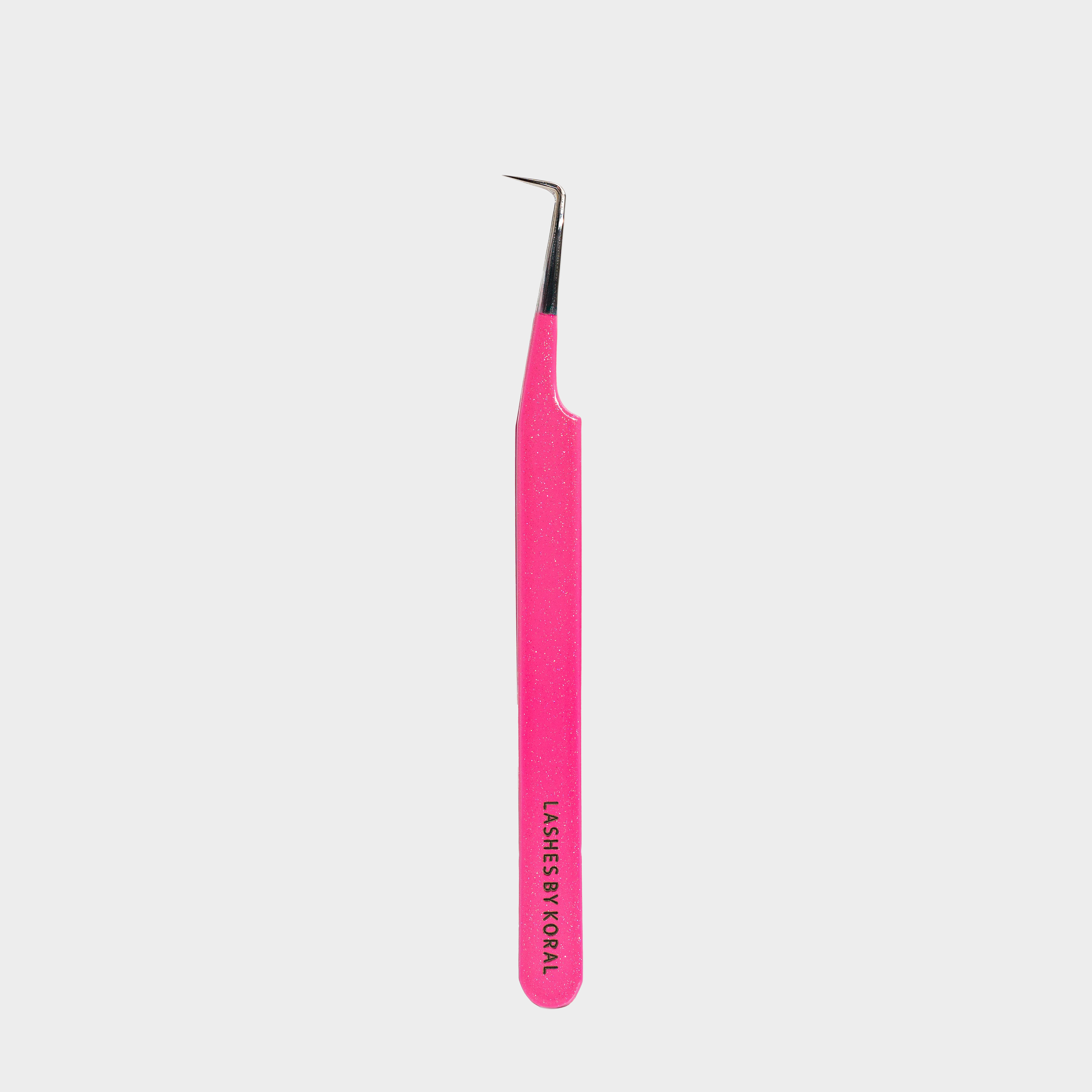 Pink lash tweezer 90 degrees