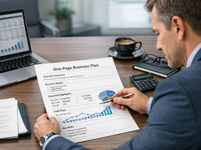 THE ONE PAGE BUSINESS PLAN LENDERS REVIEW FIRST